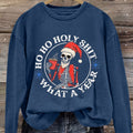 This Christmas Skull Print Long Sleeve T-Shirt offers a unique and festive twist to your casual wardrobe. Made with a comfortable crew neck design, it features a stylish and playful skull print. Show off your holiday spirit with this fun and comfortable piece.