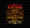 Classic Birthday Gift, Vintage 1956, Born In 1956, Craft To Perfection 1956, Png Sublimation, Digital File