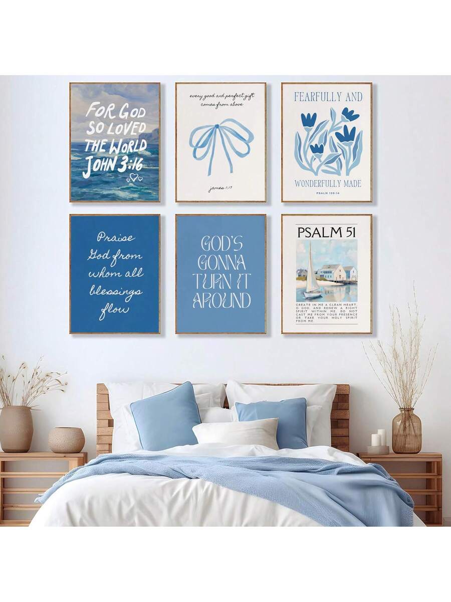 Bring a splash of inspiration to your space with this Coastal Christian Canvas Wall Art Set! Featuring six unframed prints of uplifting Bible verses, each piece adds a fresh and stylish touch to your home decor. Perfect for creating a serene coastal vibe while keeping faith front and center, these prints invite both reflection and a smile every day. Mix, match, and let your walls tell a story of hope and joy!