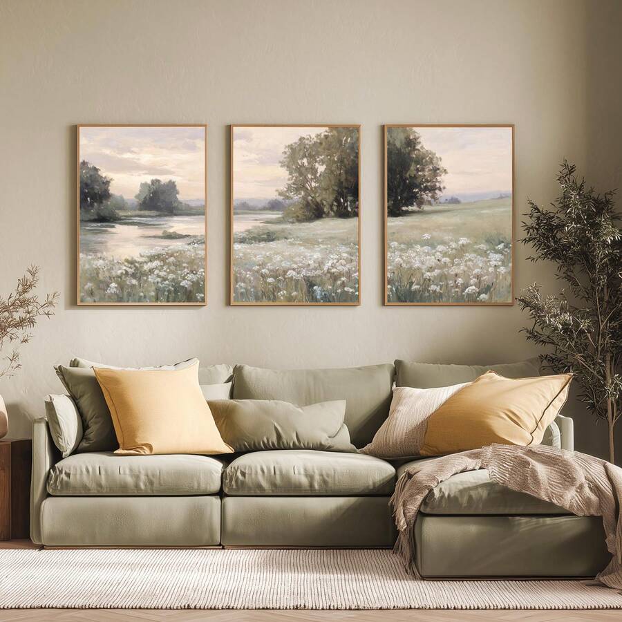 Transform your space with this enchanting Coastal Wild Flower Canvas Art Set, where vintage charm meets seaside serenity. Each piece features delicate wildflowers and dreamy seascape elements, evoking the peaceful beauty of coastal summers. The soft, muted palette of blues, greens, and warm earth tones complements any room while bringing nature's tranquility indoors. Perfect for creating a gallery wall or anchoring a focal point, these canvas prints blend botanical elegance with maritime inspiration. Ideal 