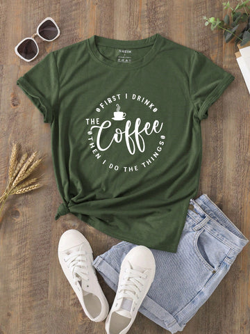 Get ready to tackle your day with a little extra motivation from this Coffee First Women's Graphic Tee. Perfect for everyday wear, this tee features a quirky saying that will make you smile. And what's better than starting your day with a cup of coffee? (Answer: Nothing.) So grab your caffeine fix and this tee for a winning combination.