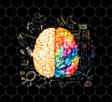Colorful Brain Science, Art Creative, Cool Brain, Swag Brain, Png Sublimation, Digital File