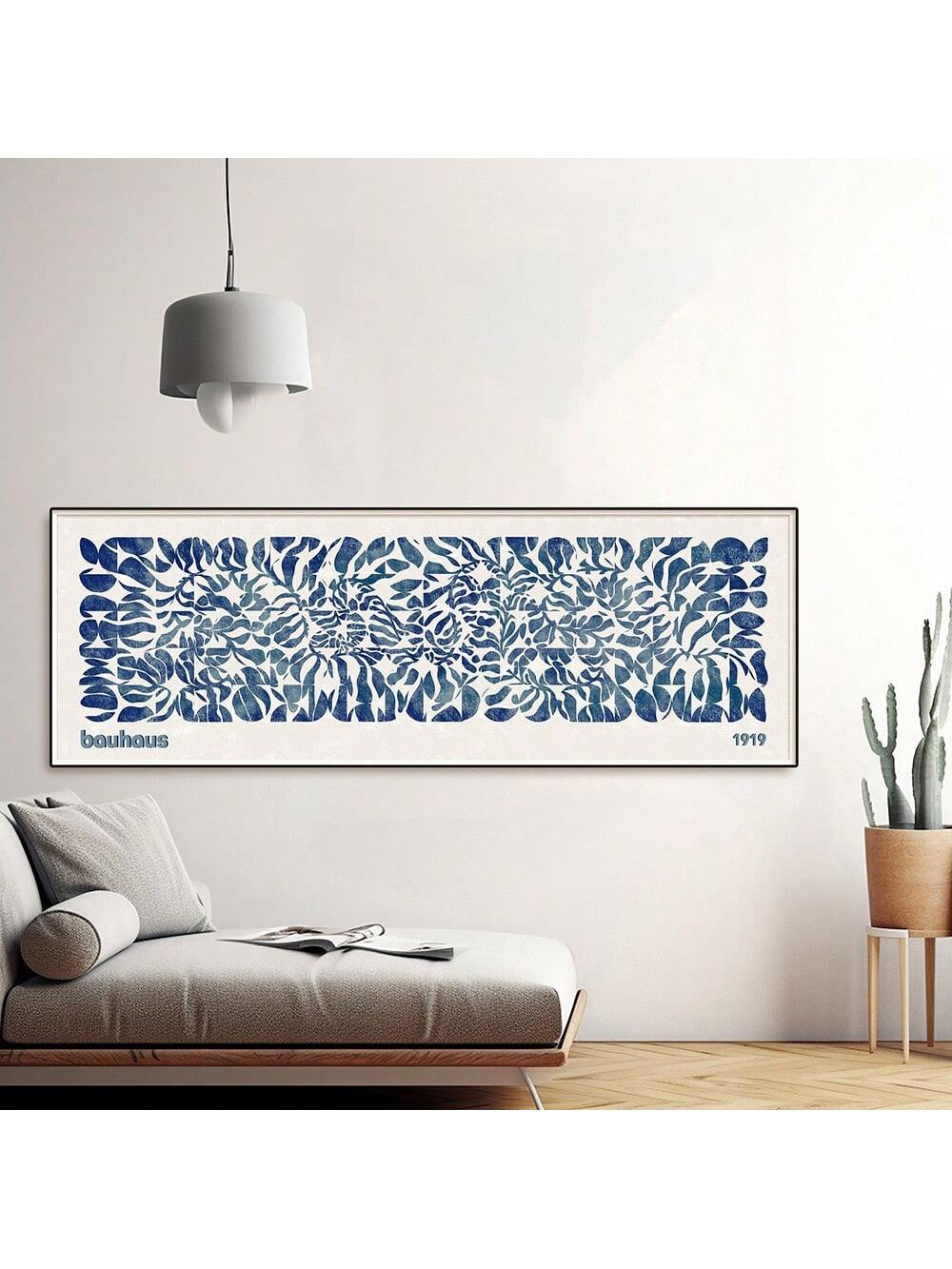 Elevate your home decor with our stunning Colorful Bauhaus-Inspired Geometric Canvas Print. The vibrant nautical blue design is sure to add a modern touch to any room. Create a bold and inspiring atmosphere with this eye-catching wall art.