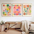 Transform your child's room into an inspiring space with this vibrant canvas wall art set. Featuring colorful designs paired with motivational quotes, each piece brings joy and positivity to any kids' bedroom. The multicolor non-woven fabric prints are lightweight, easy to hang, and perfect for creating an encouraging environment that grows with your child. Ideal for boys, girls, and the whole family—a thoughtful addition to nurseries, playrooms, or shared spaces.