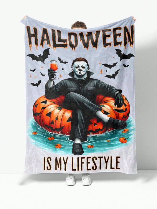 This Colorful Halloween Graffiti Flannel Blanket is perfect for adding a festive touch to your sofa, bed, or travel adventures. Made from soft flannel material, this blanket provides both warmth and style. Its colorful Halloween graffiti design is sure to liven up any space.