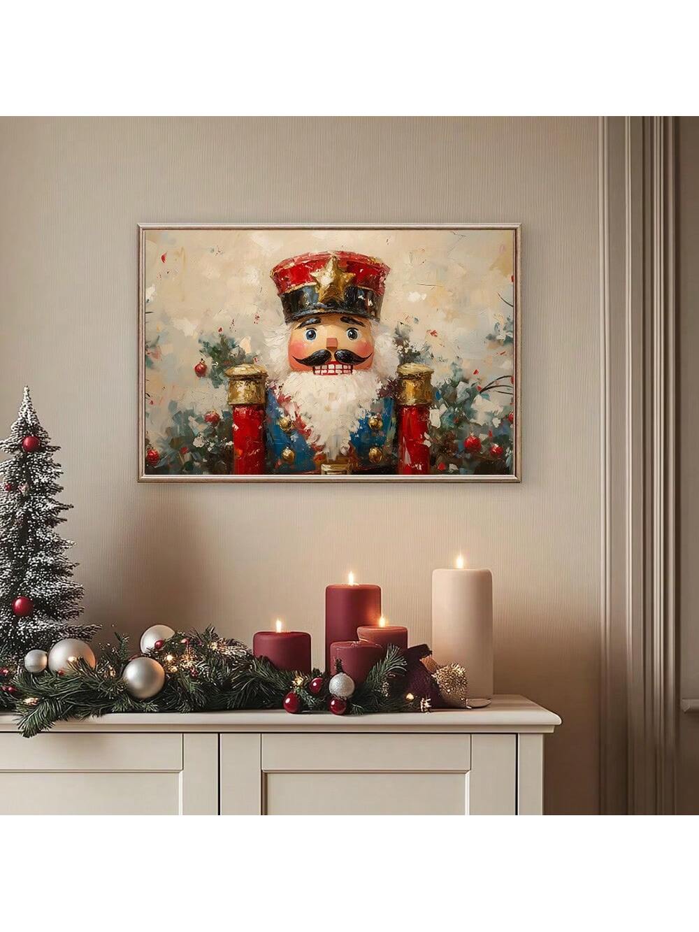 Add a splash of holiday cheer with this Colorful Nutcracker Vintage Canvas Poster. Featuring vibrant, classic nutcracker imagery, it brings a festive and cozy vibe to any room. Perfect for brightening up your Christmas decor, this charming wall art captures the magic and whimsy of the season with a playful touch. Celebrate the holidays in style with this joyful and eye-catching piece.