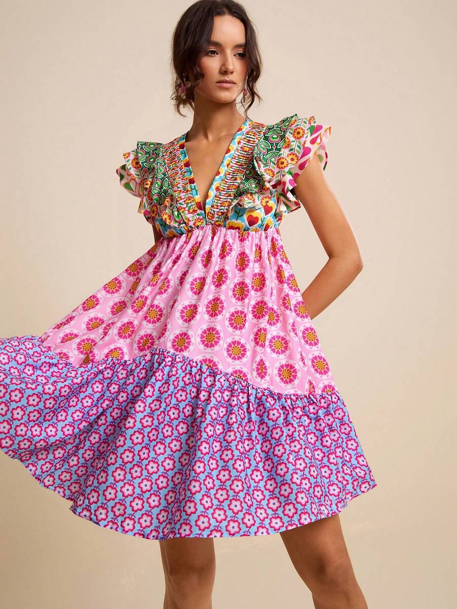 Experience the breathtaking fusion of bohemian heritage and sharp, modern architectural tailoring. This stunning patchwork ensemble is meticulously designed for the woman who values a high-fashion, "quiet luxury" approach to seasonal dressing—the ultimate centerpiece for prestigious spring garden parties, exclusive summer retreats, and high-authority coastal soirées.
