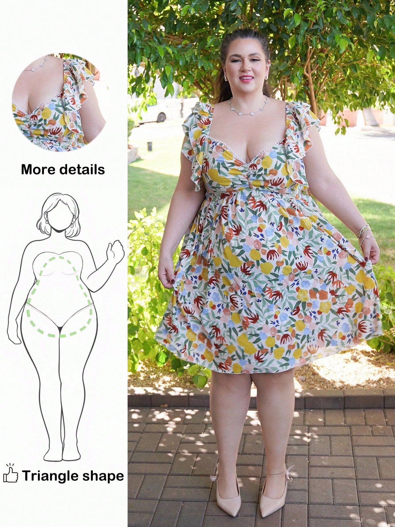 Twirl into vacation mode with this vibrant plus-size skater dress! Featuring a flattering A-line silhouette and charming cap sleeves, it's your go-to piece for spring and summer getaways. The playful colorful design brings instant joy to any warm-weather wardrobe, while the comfortable fit keeps you feeling fabulous all day long. Perfect for beach strolls, casual dinners, or spontaneous adventures—pack it and go!