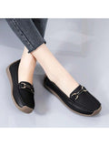 Slip into comfort and style with these soft bottom flat loafers, perfect for every season. With a plus size fit, you can stay comfortable and fashionable all day long. Don't sacrifice style for comfort - get the best of both worlds with these loafers.