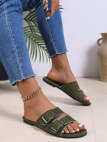 Step into sunny days with these playful green flat sandals designed for women who love comfort and style. Perfect for casual outings, these slip-ons keep your feet happy during spring and summer adventures. Lightweight and easy to wear, they add a fresh pop of color to any outfit while letting you move freely all day long.
