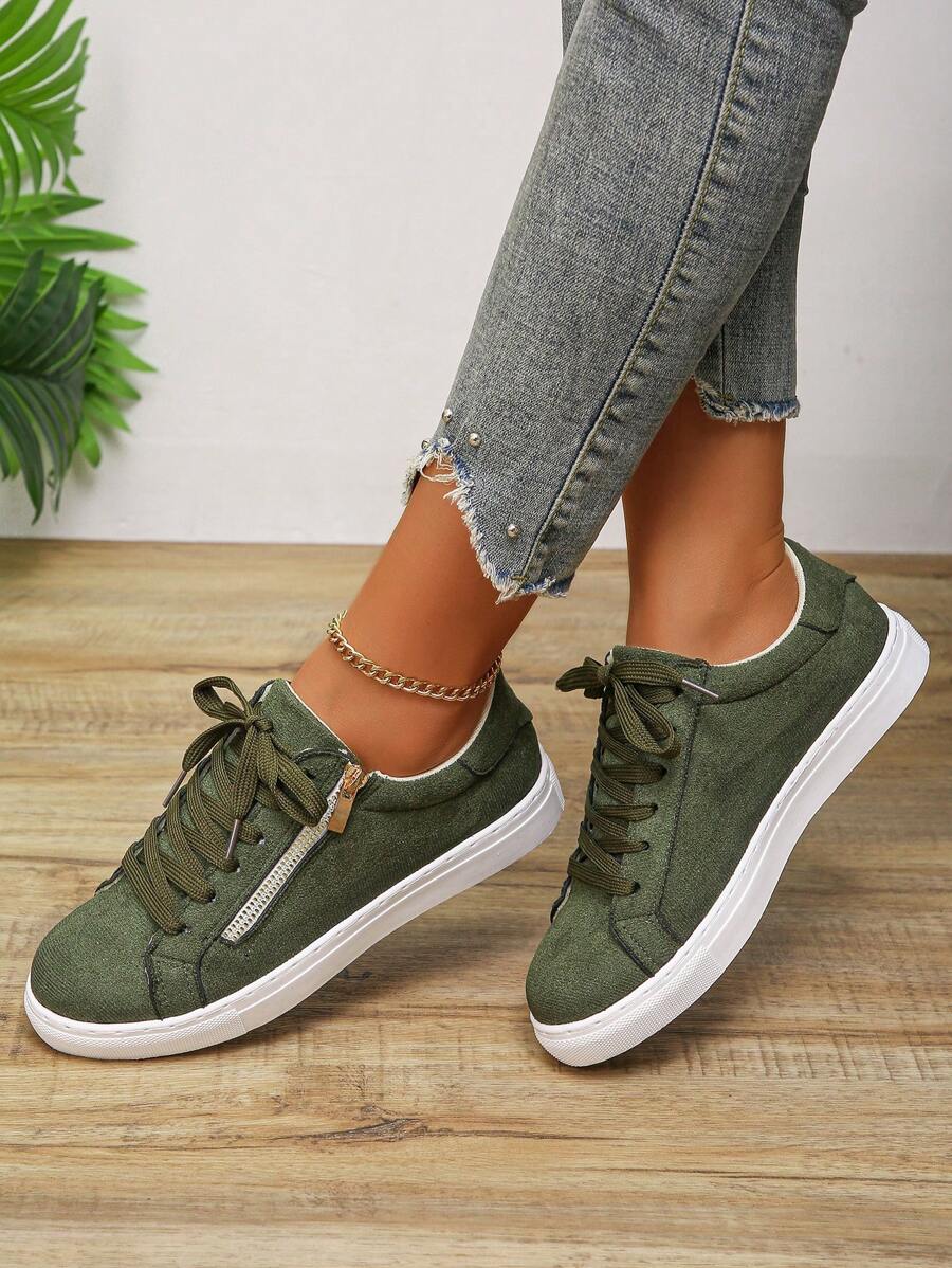 Step into adventure with sneakers that work as hard as you do! These women's outdoor slip-ons blend comfort with clever design—slip them on for quick errands or lace them up for a secure fit during active days. The side zipper adds a fun twist, letting you customize your look and fit on the fly. Whether you're hitting the trails, running errands, or just living your best life, these versatile kicks keep your feet happy and your style on point. Built for real-world movement, they're the sneaker that adapts t