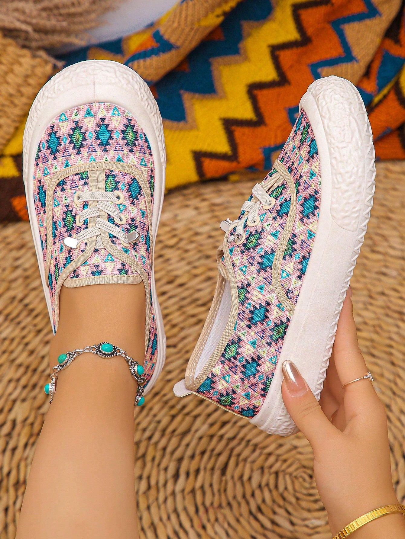 Upgrade your shoe game with Comfy Chic slip-on boat shoes. Made with breathable canvas materials and a thick sole, these shoes are perfect for every season. Stay comfortable and stylish all year round!