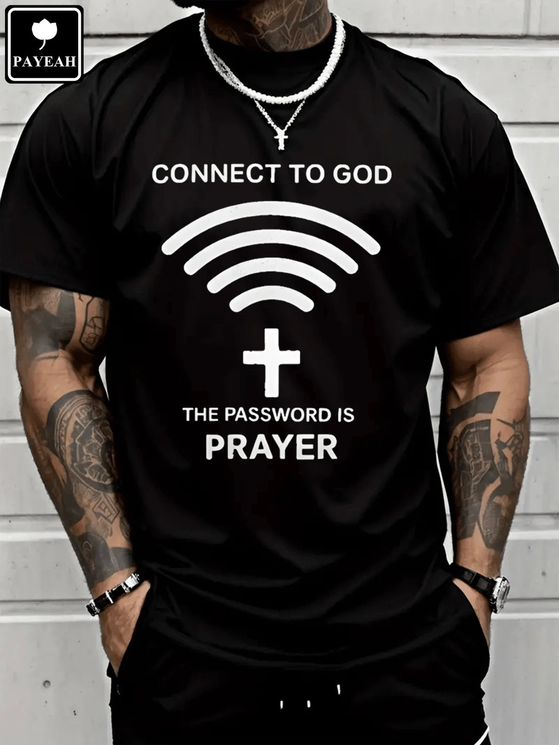 Express your faith with a playful twist in our Connect to God Prayer T-shirt! Made from 100% heavy cotton that feels like a divine hug, this shirt keeps you comfy while spreading good vibes. It's like having a direct hotline to heaven, but with better reception and no monthly fees. Perfect for church events, casual outings, or those days when you need a little extra spiritual backup!