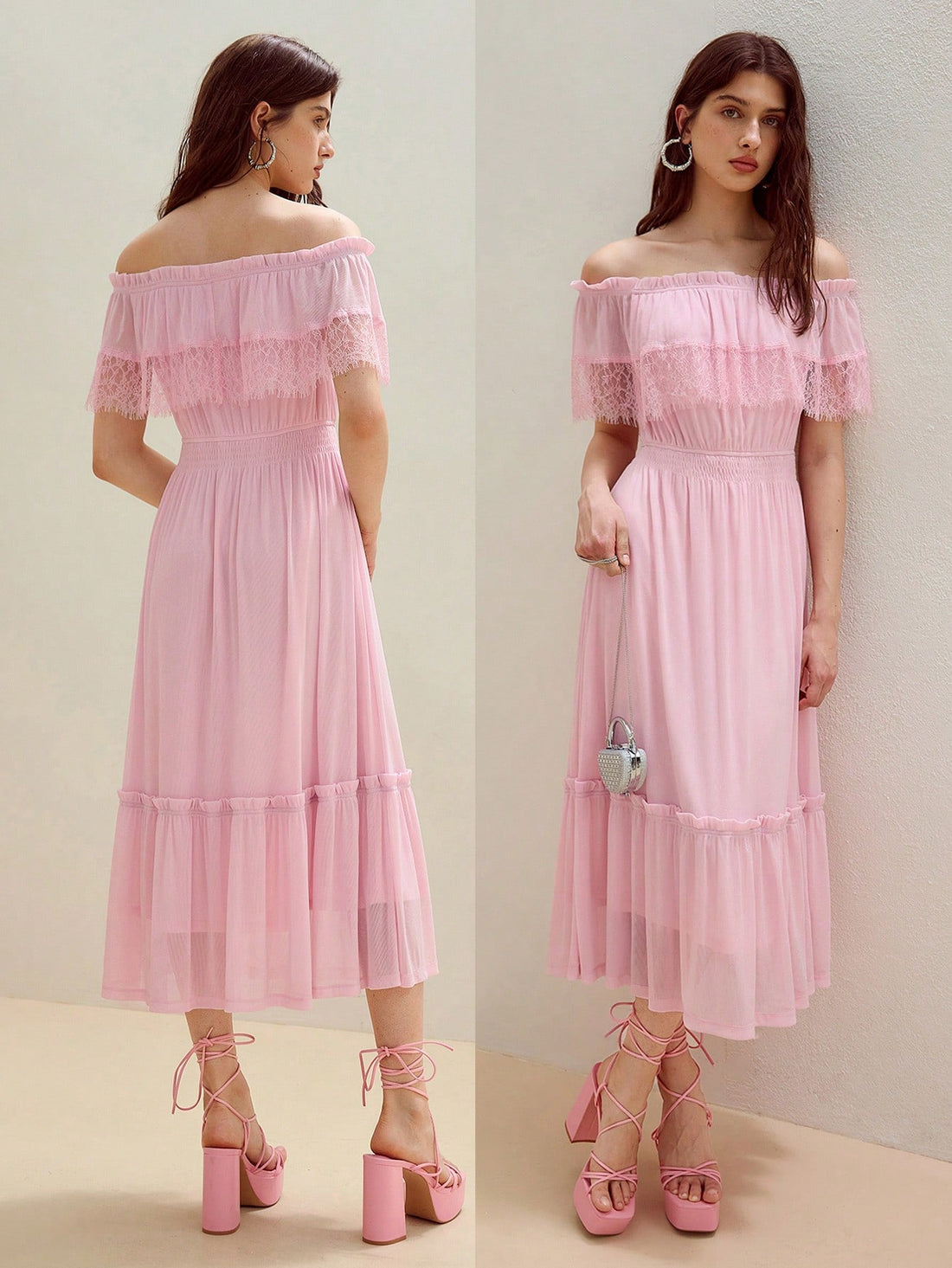 Step into charm with the Contrast Lace Ruffle Hem Dress, where delicate lace meets flirty ruffles for a look that’s both elegant and fun. Perfect for turning heads at any event, this dress adds a playful twist to classic sophistication. Feel confident and stylish as you embrace your unique fashion flair!