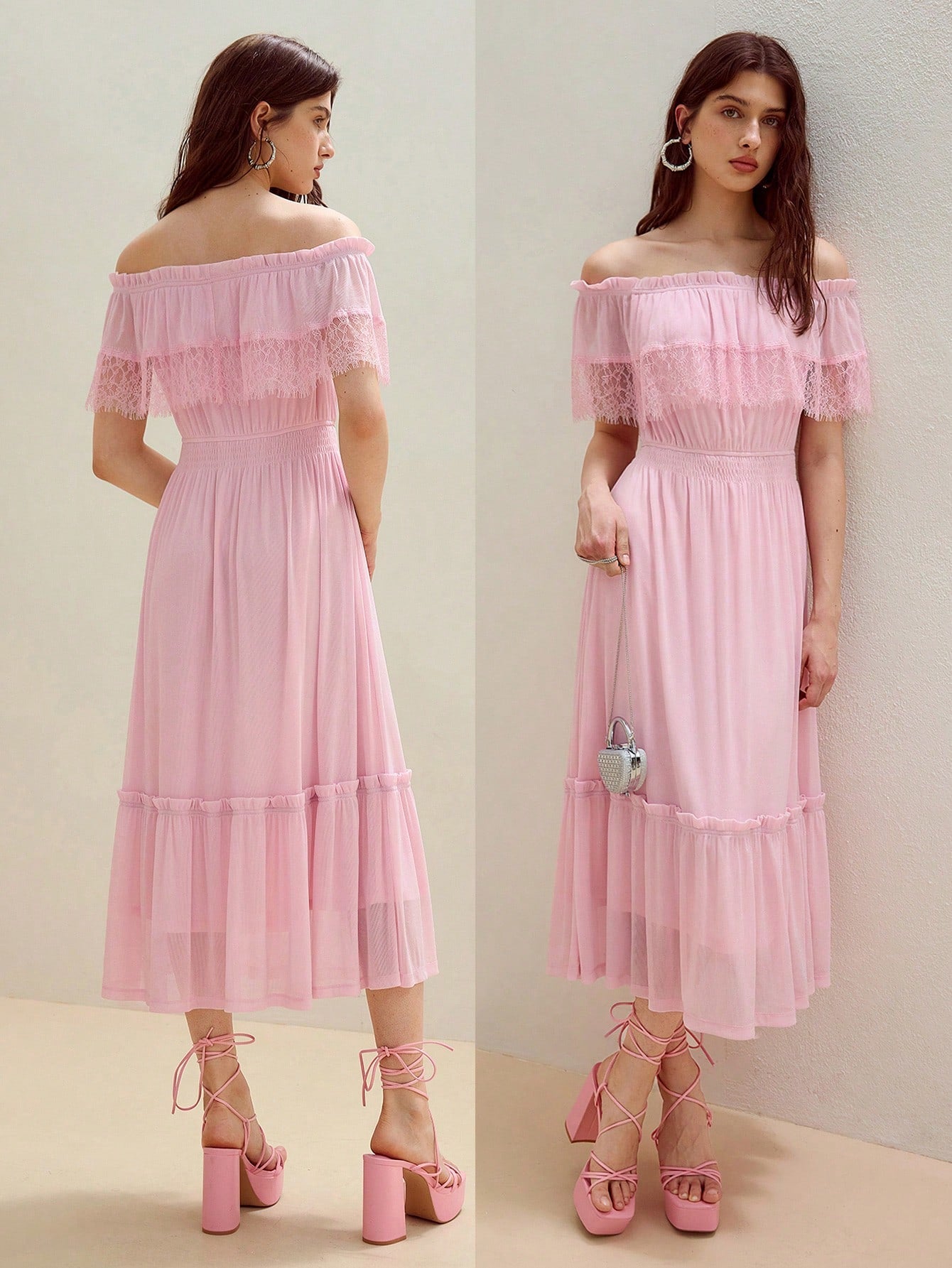 Step into charm with the Contrast Lace Ruffle Hem Dress, where delicate lace meets flirty ruffles for a look that’s both elegant and fun. Perfect for turning heads at any event, this dress adds a playful twist to classic sophistication. Feel confident and stylish as you embrace your unique fashion flair!