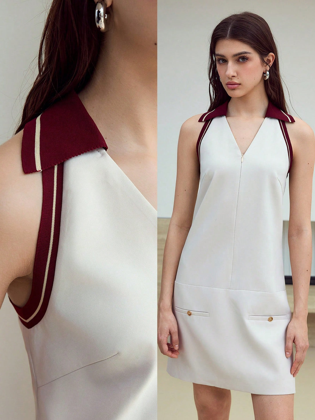 Step out in style with the Contrast Trim Sleeveless Dress, your new go-to for effortless chic. Its sleek silhouette and eye-catching trim add a playful twist to any occasion, making it perfect for day-to-night wear. Stay cool, confident, and fashion-forward wherever you go!