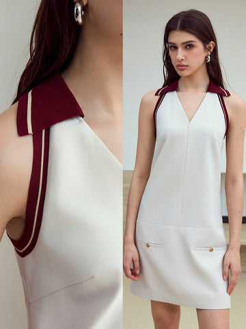 Step out in style with the Contrast Trim Sleeveless Dress, your new go-to for effortless chic. Its sleek silhouette and eye-catching trim add a playful twist to any occasion, making it perfect for day-to-night wear. Stay cool, confident, and fashion-forward wherever you go!