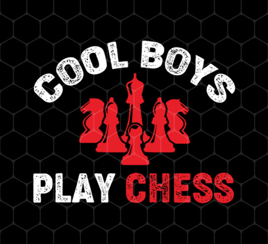 Cool Boys Play Chess, Chess Player, Chess Team, Png For Shirts, Png Sublimation