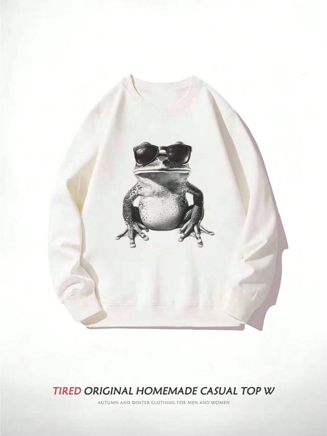 Embrace your wild style with our Cool Frog Vibes sweatshirt! Featuring a playful graphic of a frog wearing sunglasses, this unisex sweatshirt is perfect for animal lovers. Stay cozy and show off your quirky side with this unique addition to your wardrobe!