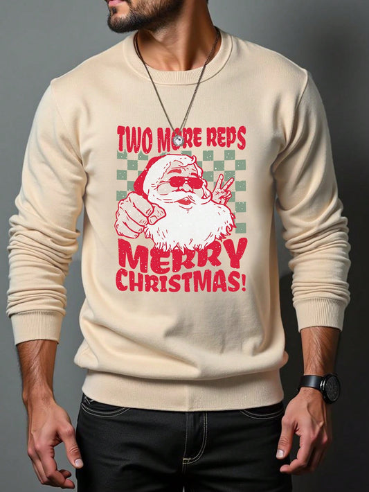 This men's Cool Santa Claus Graphic Sweatshirt in Light Khaki is the perfect addition to any Christmas outfit. The thermal pullover design provides warmth and comfort, while the festive graphic adds a fun touch to your holiday look. Get matching outfits for the whole family and spread joy this season.