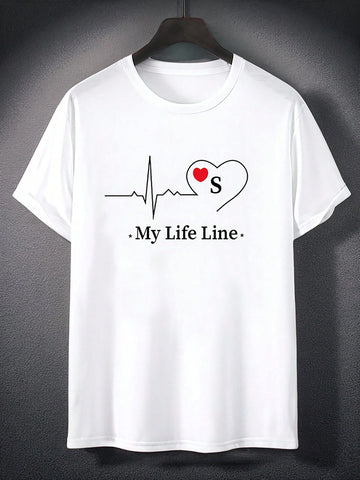 The perfect t-shirt for lovebirds! This stylish short sleeve tee features a playful heart design for Valentine's Day. Show off your love with a fun and fashionable couple's shirt. Get one for you and your sweetheart today! (Limited edition - supplies won't last!)