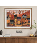 Bring a touch of autumn magic into your space with this Cozy Autumn Cityscape Canvas Art. Featuring warm tones and a frameless design, it effortlessly adds charm and modern flair to any room. Perfect for those who love seasonal vibes without the fuss, this wall decoration brightens your home with a cozy city glow that's both inviting and stylish.