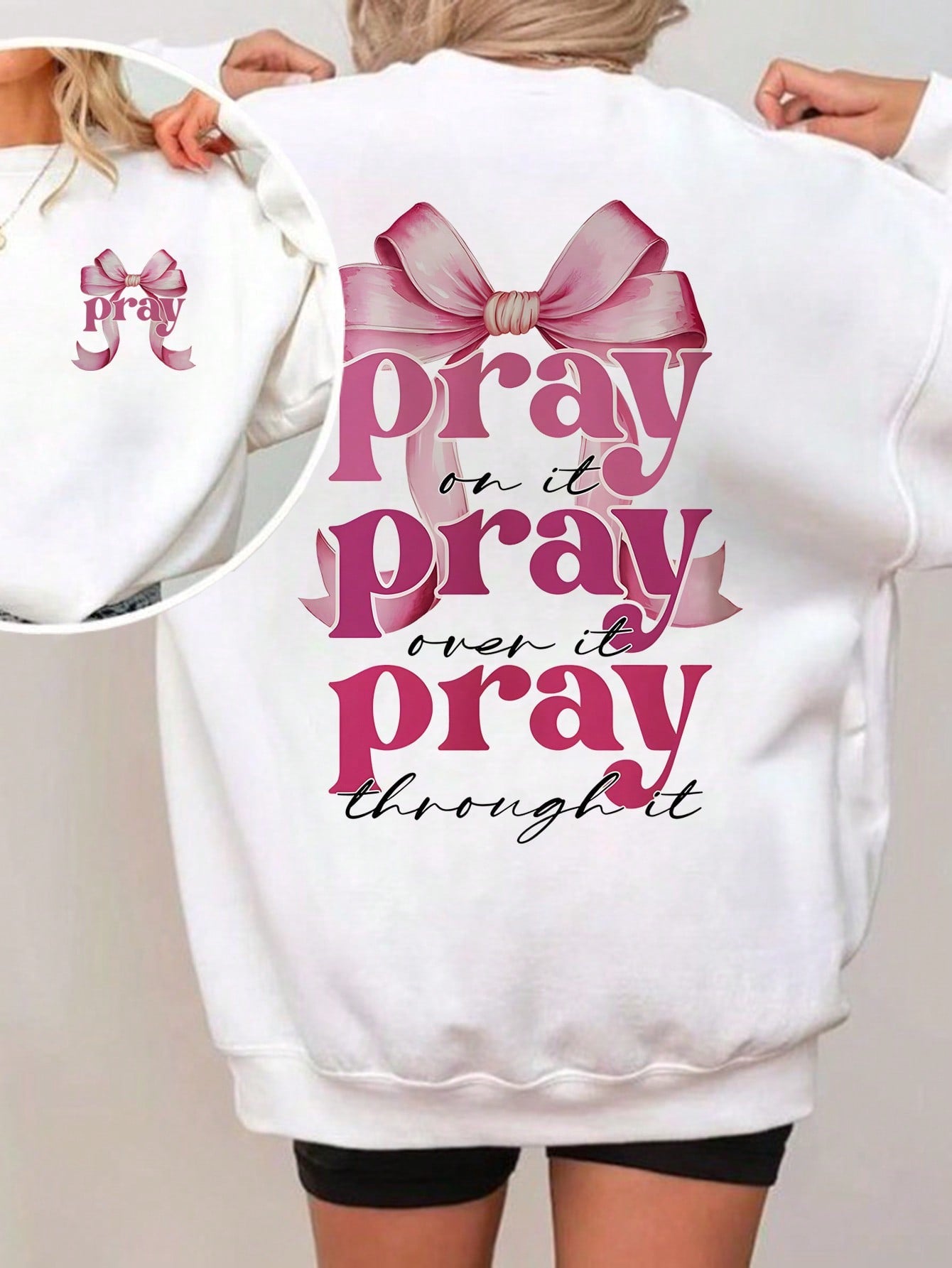 Stay stylish and comfortable this autumn with our Cozy Bow-Detail Long Sleeve Sweatshirt. With its elegant bow detail and long sleeves, this sweatshirt effortlessly adds a touch of sophistication to your casual look. Made with soft and cozy fabric, it's perfect for keeping you warm and fashionable all season long.