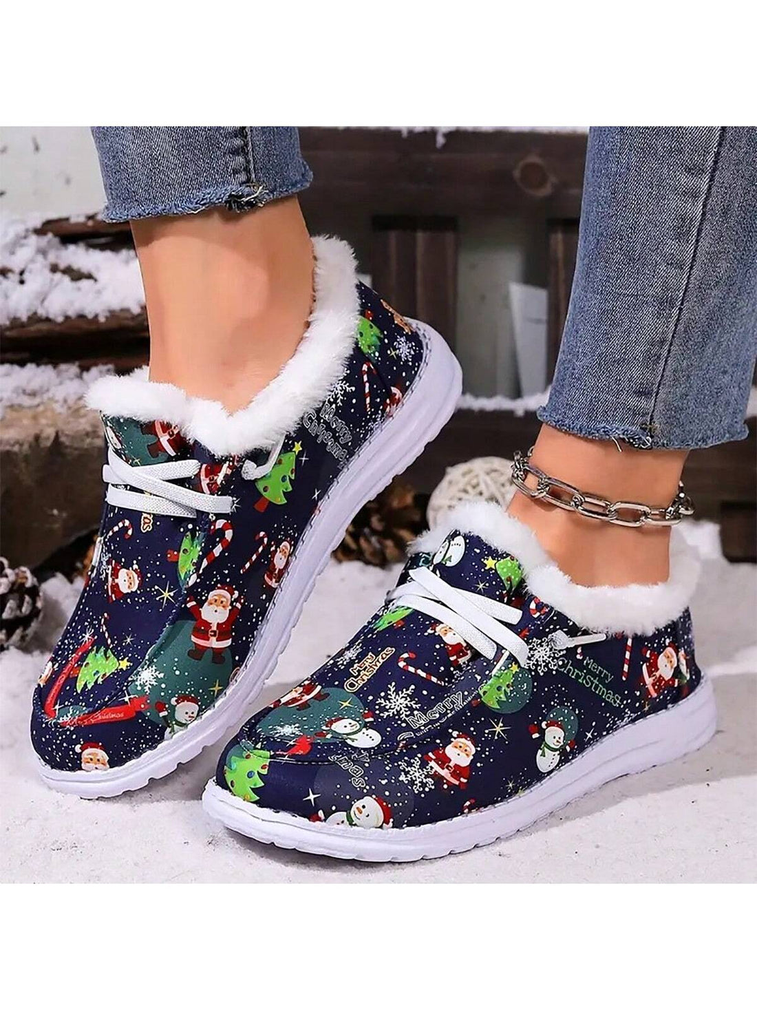 Keep your feet warm and stylish during your winter adventures with our Cozy Cartoon-Crafted Fleece-Lined Ankle Boots. Designed to provide both comfort and fun, these boots feature a soft fleece lining and adorable cartoon details. Perfect for any outdoor activity, these boots are a must-have for the cold season.