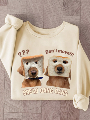 Stay warm and stylish this season with our Cozy Cartoon Canine Crew Neck Sweatshirt! Perfect for autumn and winter, this sweatshirt features a lovable cartoon dog design that will add a playful touch to any outfit. Made for comfort and warmth, you'll never want to take it off!