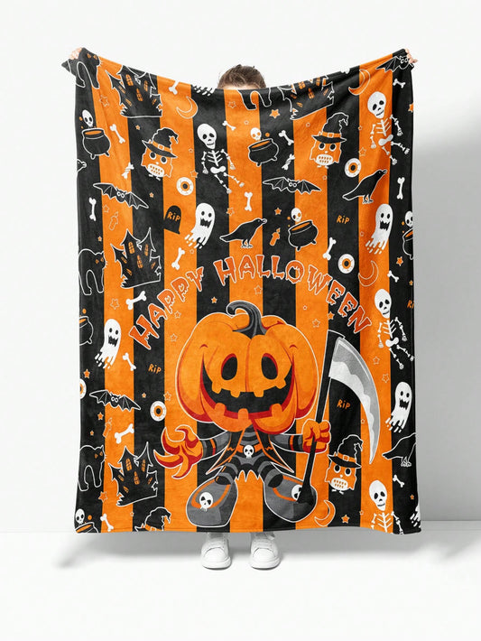 This Cozy Cartoon Pumpkin Flannel Blanket is the perfect addition to your autumn home decor. Curl up in its soft warmth while admiring its festive pumpkin design. Great for Halloween and a lovely gift for the season.