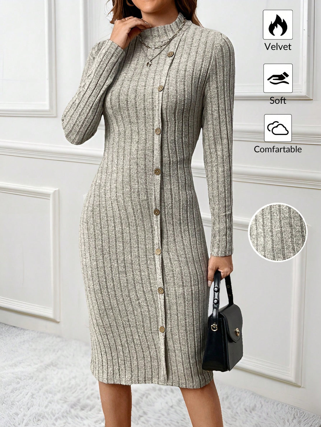 Stay effortlessly stylish this fall with our Cozy Chic Button-Up Sweater Dress! Made with soft and comfortable fabric, this dress features a flattering button-up design that will keep you cozy and chic. Perfect for any occasion, this must-have dress is the ultimate addition to your fall wardrobe. Don't miss out, get yours today!