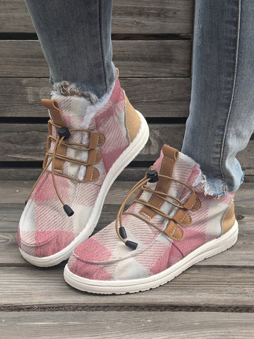 Upgrade your shoe game with our Cozy Chic Winter Print Fluffy Casual Shoes. Designed specifically for plus size individuals, these shoes provide ultimate comfort and warmth during the chilly winter months. With a stylish winter print and plush, fluffy material, you'll never want to take them off. Perfect for both indoor and outdoor wear.