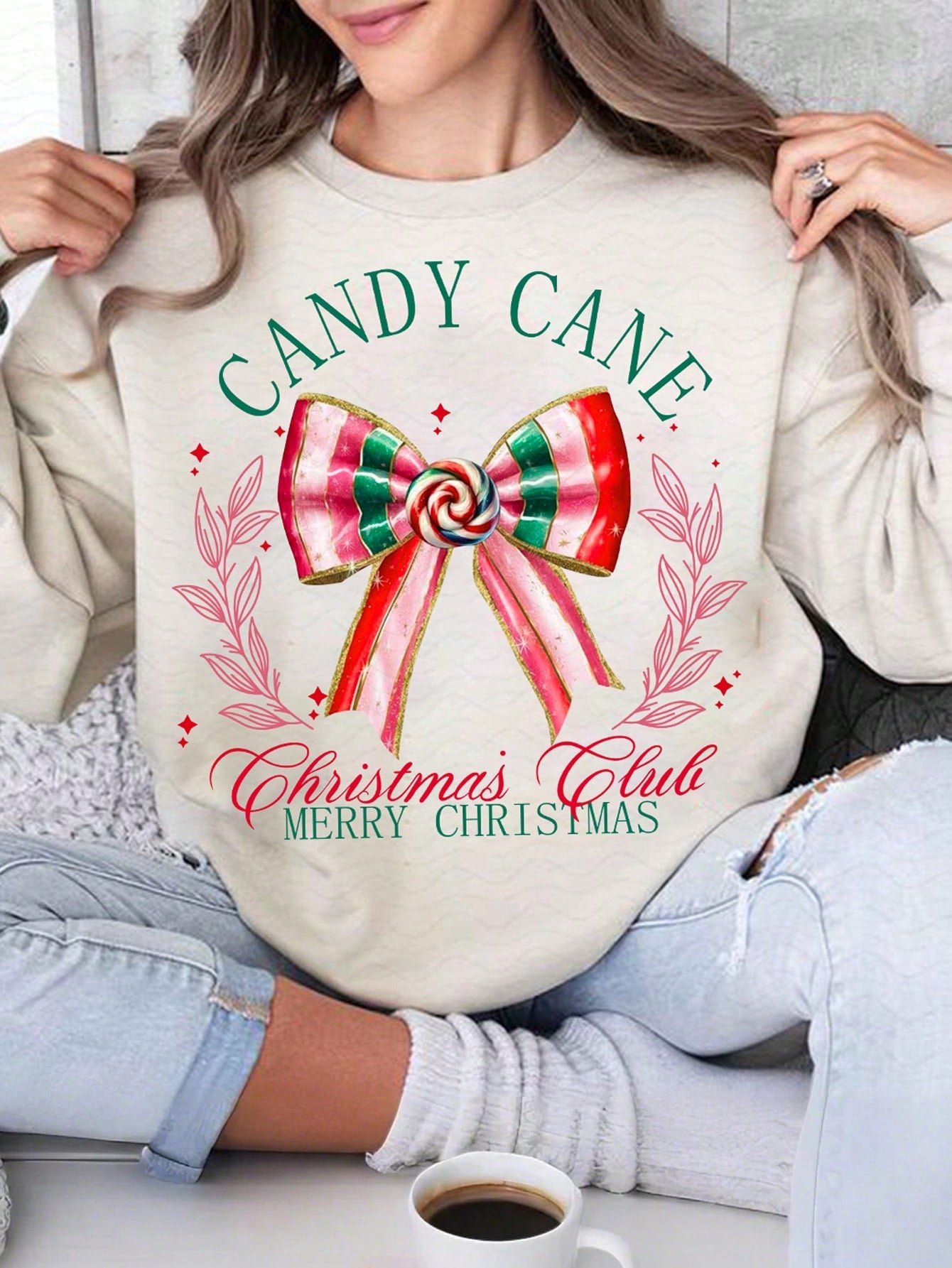 Experience ultimate comfort and style with our Cozy Chic sweatshirt. Made with a drop shoulder design, this women's casual top is both trendy and comfortable. Featuring a fun slogan and bow print, this sweatshirt adds a touch of playfulness to your wardrobe. Stay cozy and chic with this must-have addition.