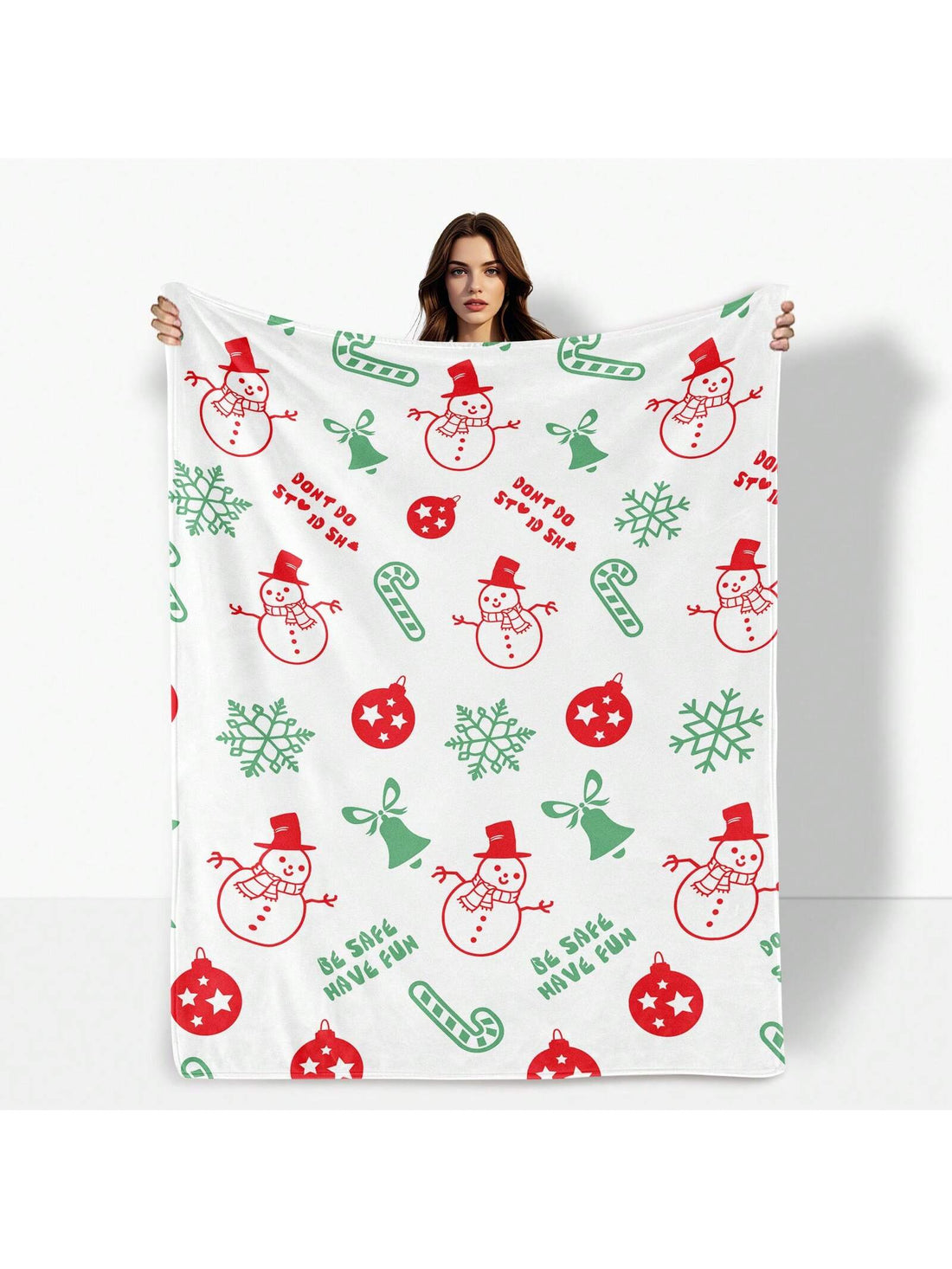 Wrap yourself in festive cheer with this Cozy Christmas Fleece Blanket, adorned with cheerful snowmen and delicate snowflakes. Soft and warm, it’s perfect for snuggling at home, staying cozy on your travels, or adding extra comfort on camping trips. Bring holiday magic wherever you go!