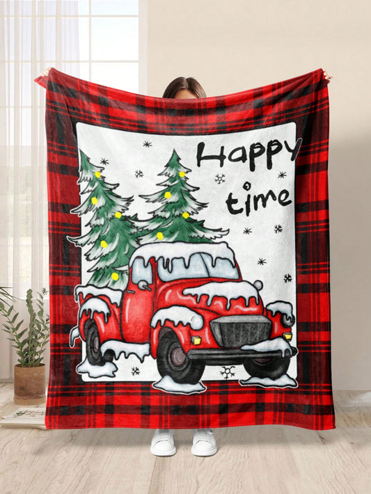 Upgrade your home decor this holiday season with our Cozy Christmas Red Plaid Flannel Throw Blanket. Made from soft, high-quality materials, this blanket is perfect for snuggling up on the couch or adding a festive touch to your living room. The classic red plaid design is sure to bring warmth and cheer to any space. Give the gift of comfort and style with our holiday blanket.