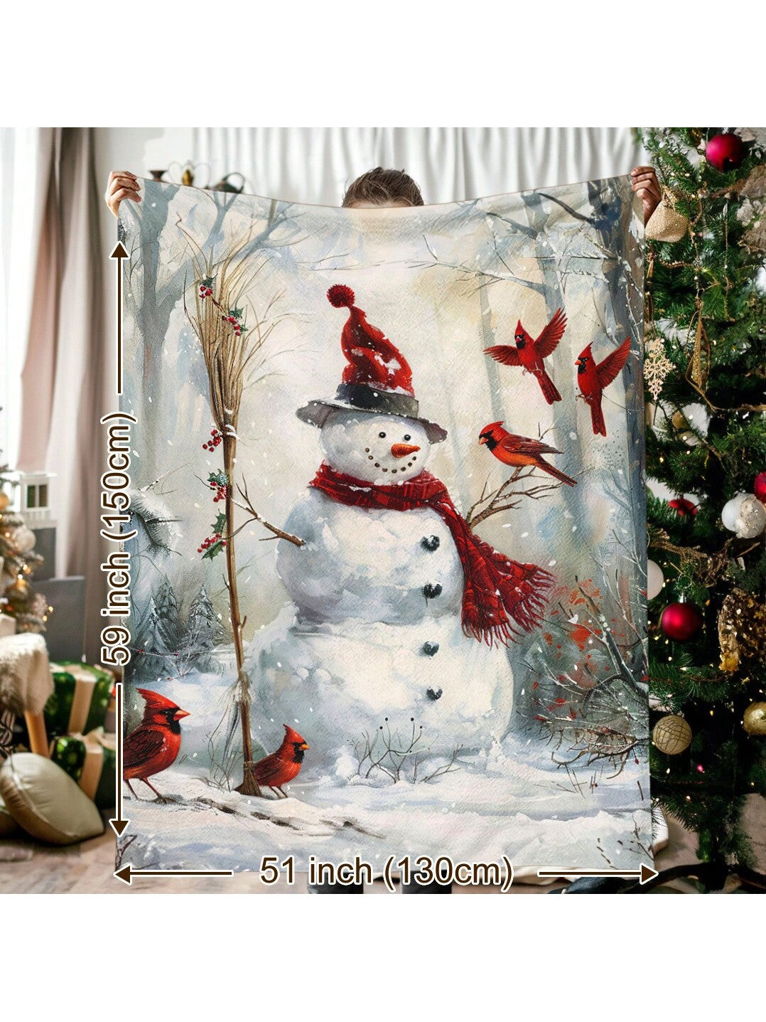 Wrap yourself in festive cheer with this Cozy Christmas Snowman & Cardinal Birds Flannel Blanket. Its soft flannel fabric and quilted design make it perfect for snuggling during chilly nights, holiday naps, or festive travels. Featuring charming snowman and cardinal bird patterns, this all-season throw adds a playful touch to your holiday decor while keeping you warm and comfy wherever you go.