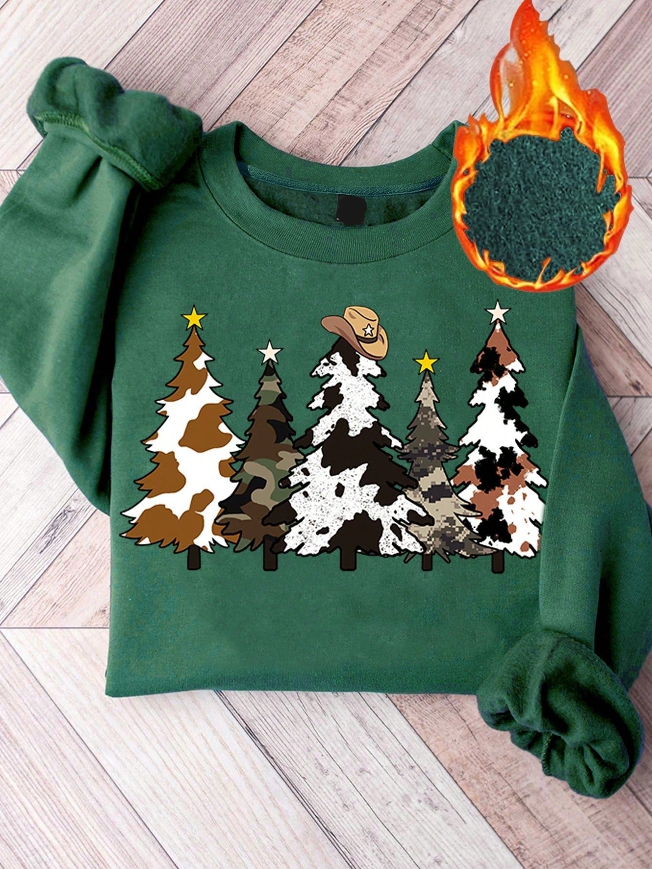 Introducing the Cozy Cowboy Christmas Tree Sweatshirt for Women, the perfect addition to your autumn and winter wardrobe! Made from soft, warm material, this sweatshirt features a festive cowboy Christmas tree design. Stay cozy and stylish all season long with this unique sweatshirt.