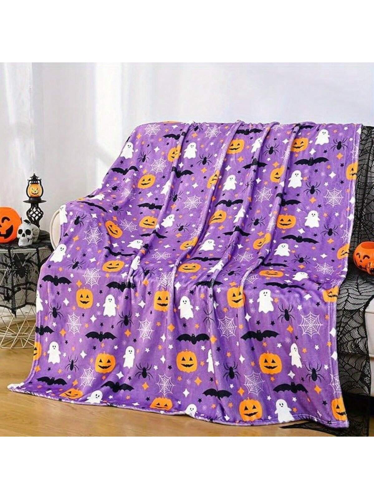 Wrap yourself in festive fun with this Cozy Cute Purple Halloween Throw Blanket. Made from soft flannel, it adds a playful pop of purple to your space while keeping you warm and comfy all year round. Perfect for snuggling during spooky movie nights or as a charming seasonal accent, this decorative blanket brings cozy vibes and Halloween spirit together in one delightful package.