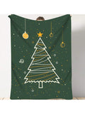 Wrap yourself in festive cheer with this cozy dark green flannel throw blanket, adorned with shimmering golden ornaments. Its soft plush fabric keeps you warm all year round, making it the perfect snuggle buddy for chilly nights or holiday movie marathons. Add a splash of holiday spirit to your home decor or gift it to someone who loves merry moments and comfy vibes!