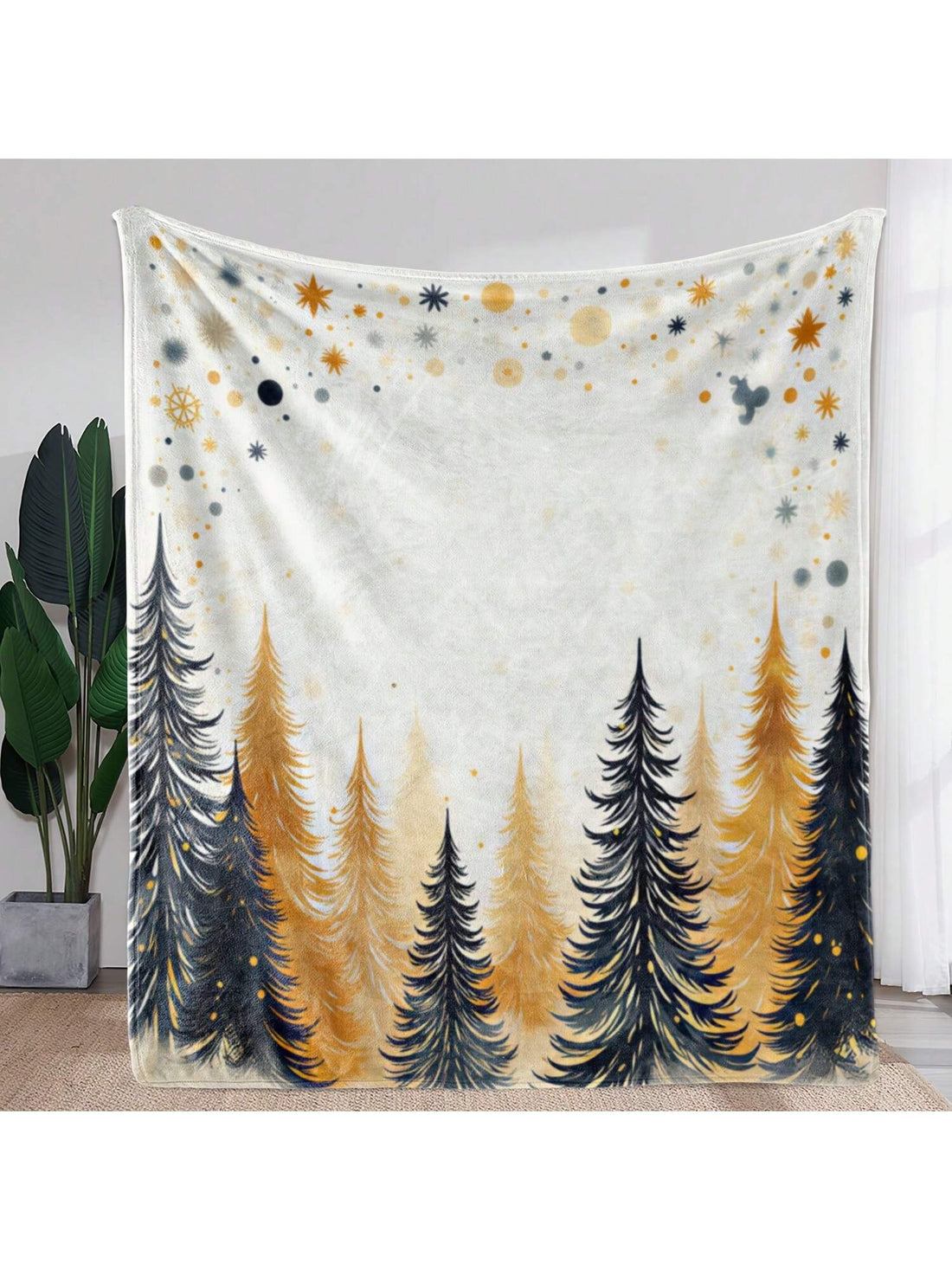 Snuggle up with the Cozy Dark Pine Trees Flannel Blanket, where soft flannel meets playful golden accents for a touch of holiday magic. This ultra-soft throw is perfect for Christmas cuddles or adding a cozy woodland vibe to your home all year long. Stay warm, stay cheerful, and let this charming blanket be your favorite cuddle companion!