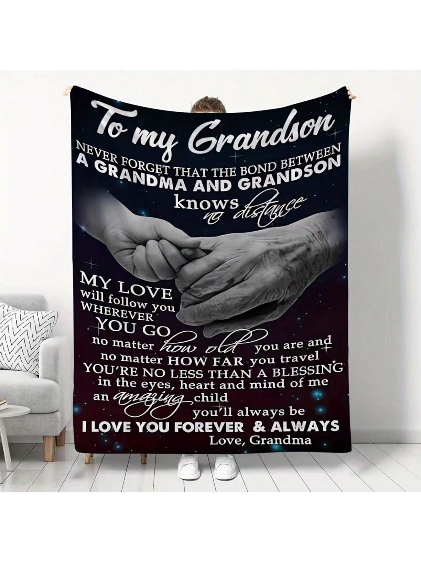 Wrap yourself in the warmth of grandma's love with our Cozy Flannel Blanket. Perfect for autumn cuddles, this blanket will keep you snug and comfortable. Say goodbye to chilly nights and hello to cozy comfort. Grandma knows best!
