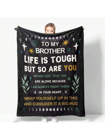 Wrap yourself in ultimate comfort with this Cozy Flannel Blanket. Featuring a unique Brother's Letter pattern, this blanket is perfect for snuggling up in during the cooler fall months. Say goodbye to chilly nights and hello to warmth and style.