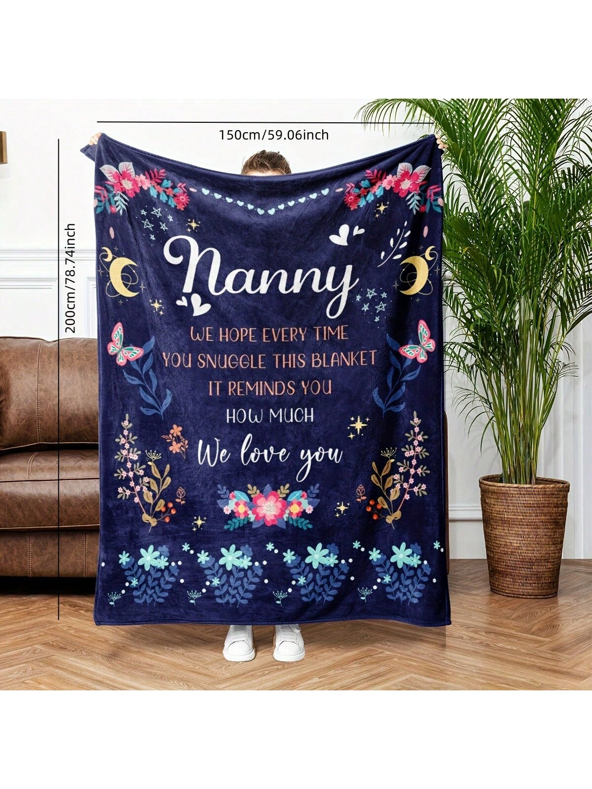 Wrap yourself in love and comfort with our Cozy Floral Throw Blanket. Perfect for nannies who deserve a break, this soft, all-season blanket is machine washable for easy care. Show them how much you appreciate their hard work with this thoughtful gift. Say goodbye to boring gifts and hello to cozy cuddles!