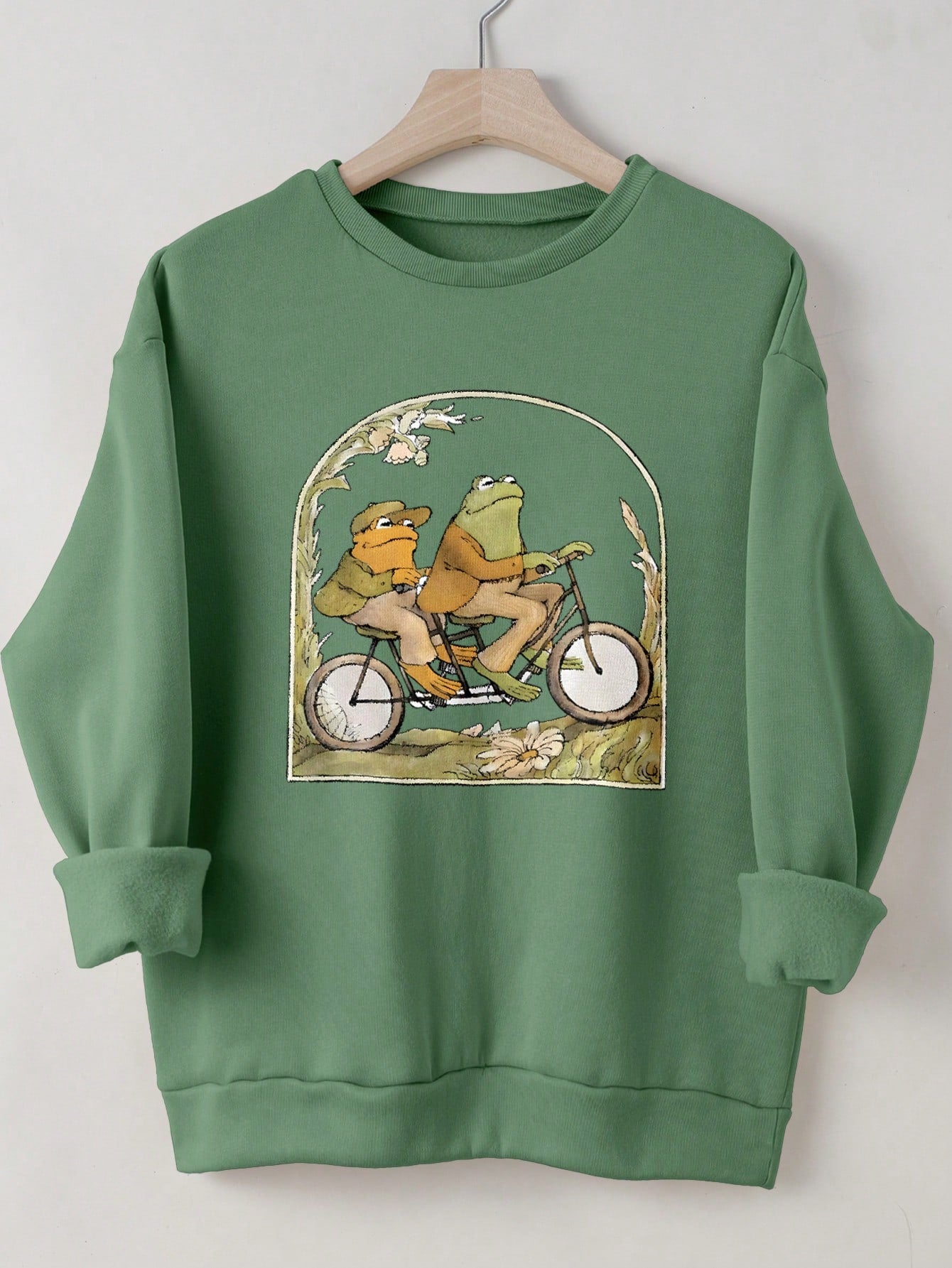 Froggy weather calls for the Cozy Frog Print Crew Neck Sweatshirt - perfect for staying snug in Autumn & Winter. Don't croak in the cold - hop into this quirky, playful sweatshirt with a fun double meaning design. Ribbed cuffs and neck keep the warmth in for maximum comfort. (No tadpoles were harmed in the making of this product!).