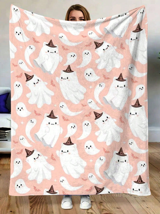 Upgrade your Halloween decor with our Cozy Flannel Print Blanket. Perfect for your bed or sofa, the soft feel and spooky design will instantly add a cozy and festive touch to any room. Made with premium materials, this blanket is both stylish and comfortable for all your Halloween snuggles.