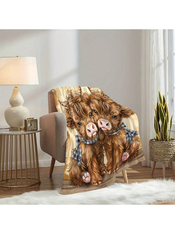 Wrap yourself in warmth and whimsy with this Cozy Highland Cow Print Throw Blanket! Perfectly soft and versatile, it’s your new go-to for snuggling on the couch, adding charm to your bed, brightening up the office, or staying cozy outdoors. Whether gifting or keeping, this playful blanket brings a touch of countryside fun wherever you go!