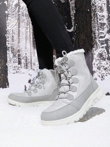 Step into winter fun with these Cozy Lace-Up Women's Snow Boots! Designed to keep your feet snug with a warm lining, they’re the perfect ankle booties for frosty adventures. Whether you’re building a snowman or strolling through holiday markets, these boots combine comfort and festive flair to brighten your cold-weather days. Lace up and let the winter magic begin!
