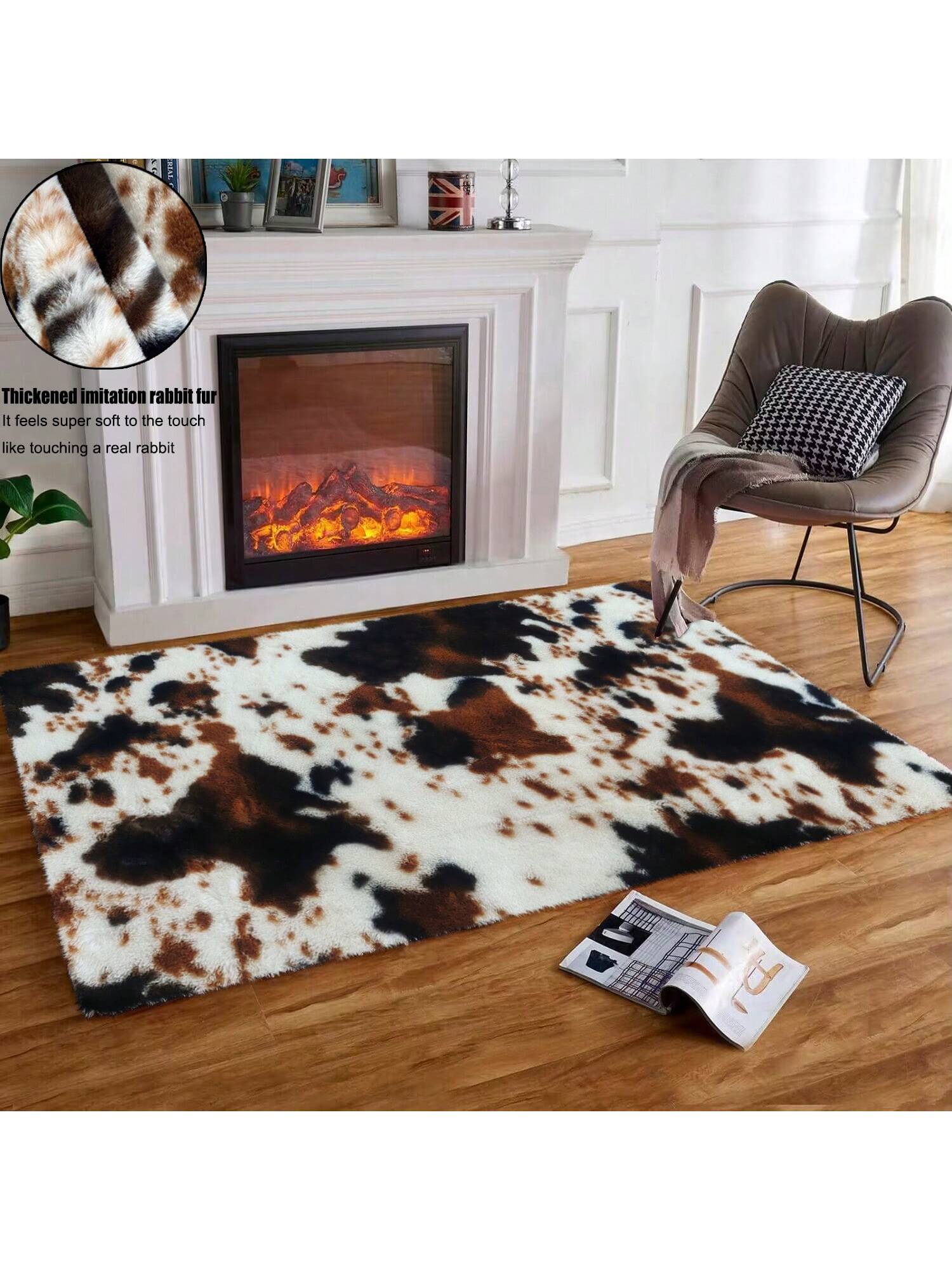 Introduce a touch of Nordic charm to your home with our Cozy Nordic Cow Pattern Square Rug. Made with soft and non-slip flannel, it provides both comfort and style to your living spaces. Perfect for any room, it adds a cozy and stylish touch to your home decor.