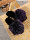 These Cozy Open-Toe Fluffy Indoor Slippers feature a soft green faux fur and an anti-slip bottom to ensure every shoe provides safety and warmth. Designed for all-season use, the breathable open-toe style keeps your feet at the perfect temperature whether it is a chilly winter morning or a cool summer evening.