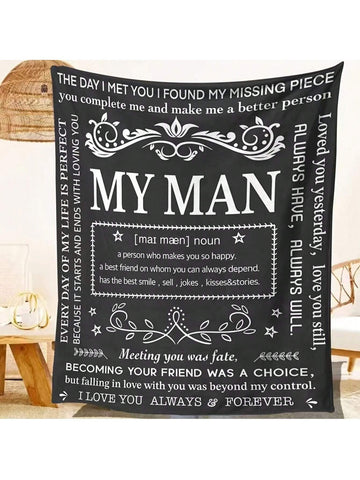 Snuggle up in style with our Cozy Plush Blanket - the perfect gift for the special man in your life! With its ultra-soft material, this blanket is perfect for birthdays, anniversaries, or any holiday celebration. Give the gift of warmth and comfort with our Cozy Plush Blanket.